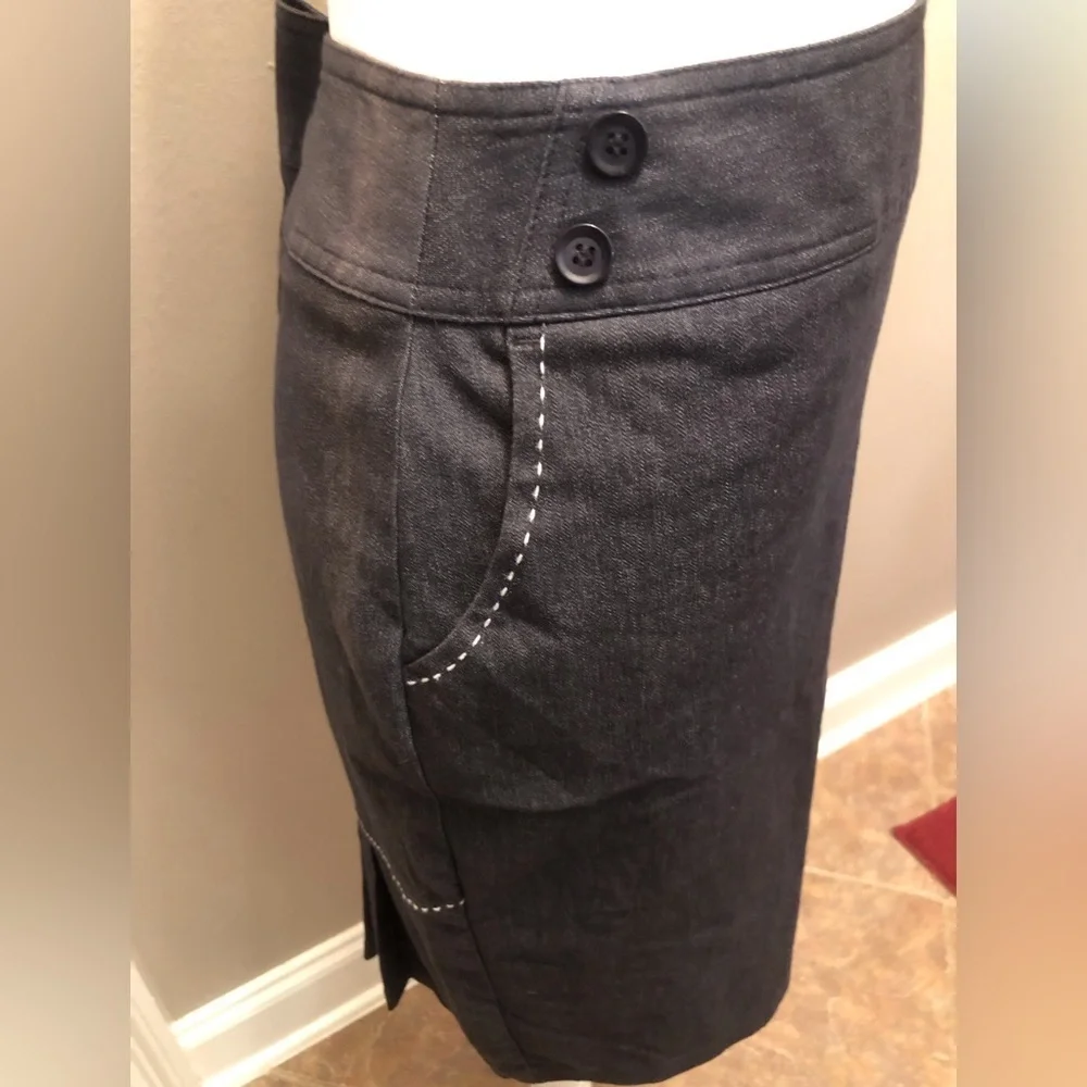 Star City Black Trouser Denim Skirt Size 5